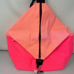 New Victoria's Secret Hot Pink & Coral Sling Backpack Beach Bag Tote